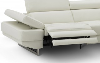 Advanced Adjustable Curved Sectional Sofa in Leather