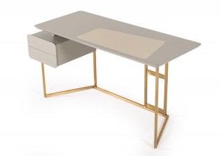 Modern Grey and Bronze Office Desk