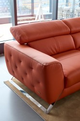 Adjustable Advanced Leather Sectional with Chaise