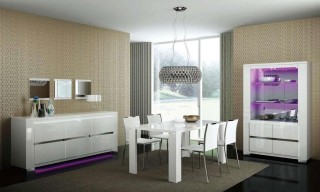 Italian White High Gloss Dining Buffet Elegance