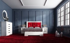 Made in Spain Leather Modern Contemporary Bedroom Designs in White Made in Spain Leather Modern Contemporary Bedroom Designs in White