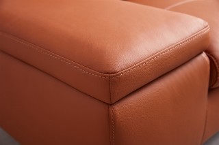 Contemporary Top-Grain Leather Sectionals