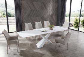 Contemporary Dining Set with Rectangular Top