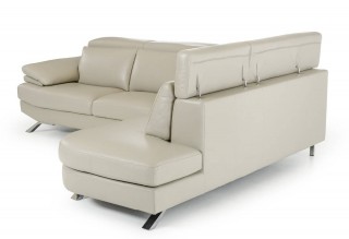 Contemporary Leather Upholstery Corner L-shape Sofa