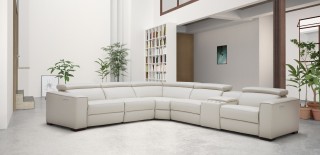 Unique Leather Upholstery Corner L-shape Sofa