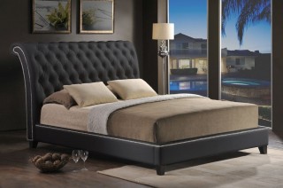 Elegant Leather Luxury Platform Bed