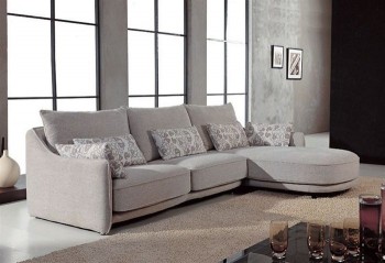 Sophisticated Micro Suede Fabric Corner Couch