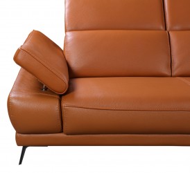 Exquisite Leather Sectional with Chaise