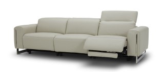 Contemporary Leather Sofa Set on Chrome Frame