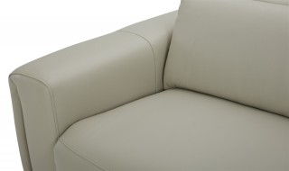 Contemporary Leather Sofa Set on Chrome Frame