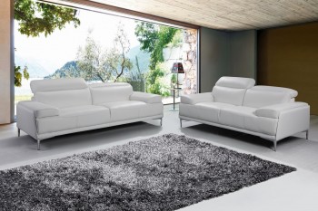 Leather Living Room Set with Movable Head Cushions Leather Living Room Set with Movable Head Cushions