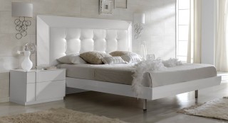Durable Leather Modern Platform Bed