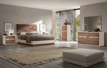 Made in Italy Wood Designer Bedroom Furniture Sets with Optional Storage System