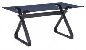 Drafter Table with Charcoal Tinted Tempered Glass Top