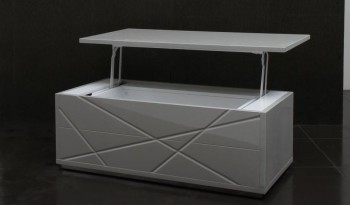 Contemporary Gray Lacquer Coffee Table