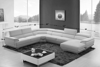 Exquisite Modern Top-Grain Italian Sectional