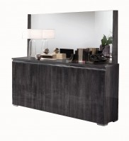 Grey Modern 3-Door Buffet