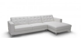 Refined Italian Top Grain Leather Sectional Sofa