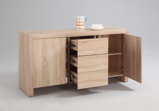 Light Oak Buffet with Three Drawers