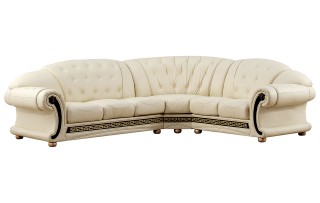 Baroque Style Sectional Set with Button Tufted Seats