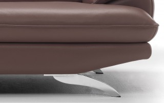 Italian Leather Living Room Set Tufted Back Cushions