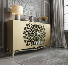 Elite Golden Modern Buffet with Exquisite Design Elite Golden Modern Buffet with Exquisite Design