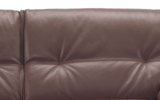 Italian Leather Living Room Set Tufted Back Cushions