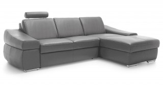 Elegant Real Leather Sectional with Chaise