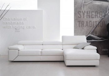 Graceful All Italian Leather Sectional Sofa