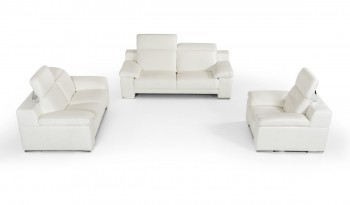Italian Handmade Neat White Real Leather Sofa Set Italian Handmade Neat White Real Leather Sofa Set