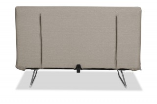 Unique and Contemporary Taupe Microfiber Folding Sofa Bed with Pillows