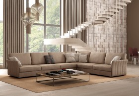 Italian Sectional Sofa Set in Luxury Leather