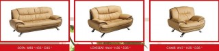 Stylish Living Room Loveseat with Decorative Stitching