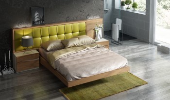 Stylish Wood Platform and Headboard Bed