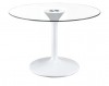 ABS Base Universe Dining Table with Clear Glass Top
