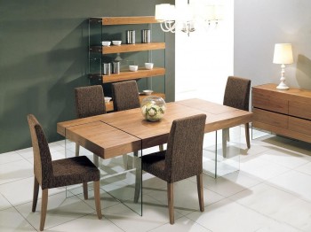 Contemporary Extendable Designer Table and Chairs Set