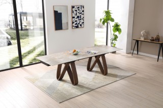 X-Shaped Contemporary Rectangular Dining Room Set