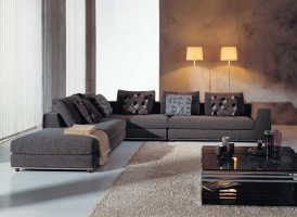 Stylish Mircofiber Sectional with Chaise