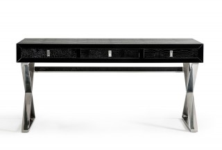 Black Crocodile Corner Computer Desk