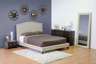 High-class Wood High End Platform Bed