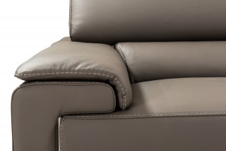 Classic Leather Sectional Sofa Upholstered In Italian Leather