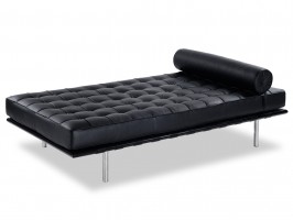 Contemporary Design Full Leather Black or White Day Bed