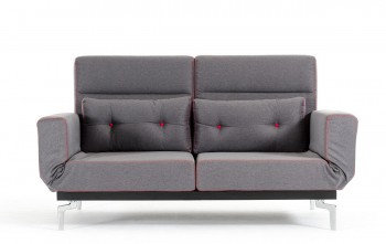 Grey Fabric Contemporary Convertible Sofa Bed