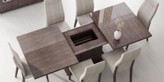 Italy Made Prestige Extendable Walnut Dining Table