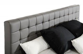 Elegant Leather Modern Platform Bed