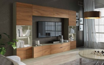 Modern Living Room Wall Unit with Entertainment Center