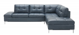 Advanced Adjustable Tufted Leather Corner Sectional Sofa with Pillows