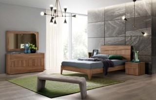 Made in Italy Wood Platform Bedroom Furniture Sets