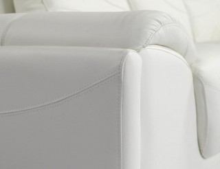 White Bonded Leather Sofa Set