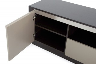 Modern Oak and Grey Gloss TV Stand